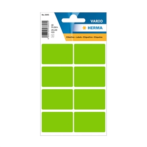 Herma 3695 multifunctionele etiketten / 25 x 40 mm / groen / 40 etiketten