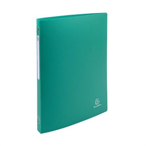 Exacompta 51183E ringband / A4 / plastic / 4 O-ringen / groen / 15 mm