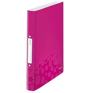 Leitz 4257 WOW ringband / A4 / plastic / 2 O-ringen / roze metallic / 32mm