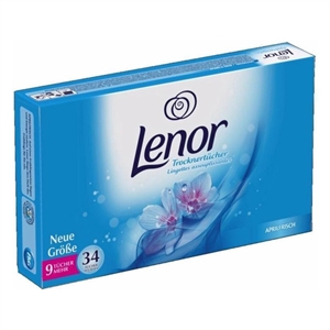 Lenor droogtrommeldoekjes aprilfris / 34 doekjes