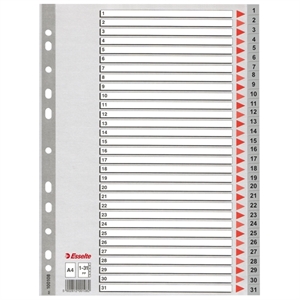 Esselte 100108 A4 index / plastic / 1-31 / 11-gaats