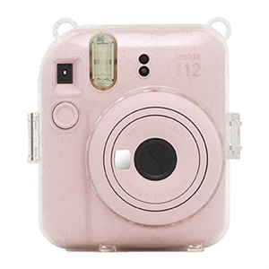 Fujifilm instax mini 12 case / transparant glitter