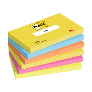 3M Post-it notes / 76  x 127 mm / Energetic Colours / 6 x 100 vel