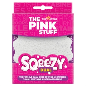 The Pink Stuff Sqeezy / Scrub Spons / Dubbelzijdig / Wit