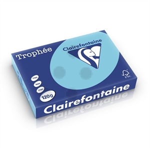 Clairefontaine papier / helblauw / A4 / 120 gr. / 250 vel