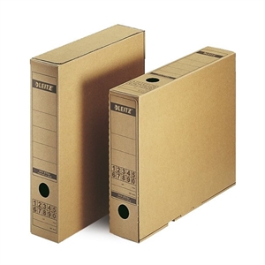 Leitz 6084 archiefdoos met sluitstrook / A4 / karton / natuurbruin / 10 stuks