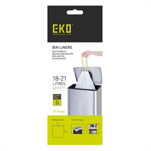 EKO vuilniszakken / met trekband / type D / 18-21 liter / 20 stuks