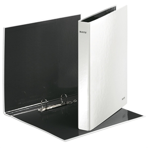 Leitz 4241 WOW ringband / A4 / karton / 2 D-ringen / wit metallic / 40mm