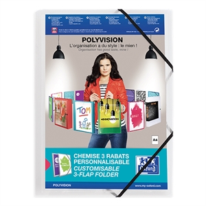 Oxford 100201153 Polyvision elastomap / A4 / kunststof / wit-transparant
