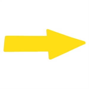 Djois zelfklevend vloermarkeringssymbool / pijl / geel / 10 stuks