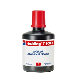 Edding T 100 navulling / rood / 100 ml