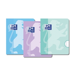 Oxford School schrift / A5 / gelinieerd / assorti pastel / 36 vel / 3 stuks