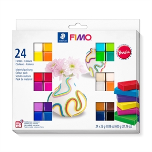 Staedtler Fimo 8023C24-1 basis klei / soft / 25g / 24 stuks
