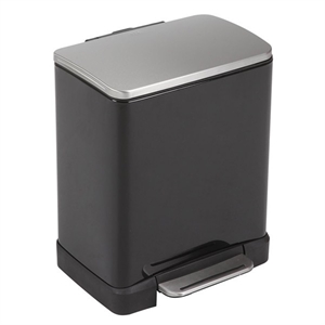 EKO Recycle E-Cube duo pedaalemmer | zwart | 10 + 9 liter