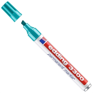 Edding 3300 permanent marker / turquoise / beitelvormige punt / 1-5 mm
