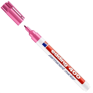 Edding 400 permanent marker / roze / ronde punt / 1 mm