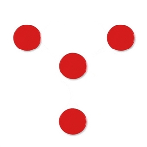 Nobo magneten / rood / 30 mm / 4 stuks