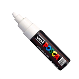 POSCA PC-7M verfmarker / wit / ronde punt / 4,5 - 5,5 mm