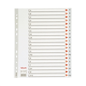 Esselte 100112 A4 index / plastic / A-Z / 11-gaats