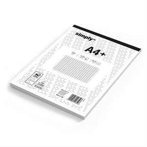 Simply Schrijfblok / A4 / geruit 5 mm / 60 gr. / 100 vel / 5 stuks