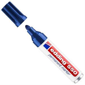 Edding 550 permanent marker / blauw / ronde punt / 3-4 mm