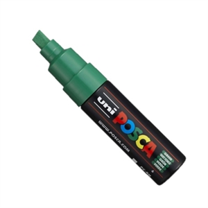 POSCA PC-8K verfmarker | donkergroen | beitel punt | 8 mm