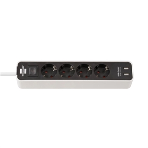Brennenstuhl 1153240026 stekkerdoos / 4 stopcontacten / 2 USB-poorten / met schakelaar / 1.5 meter / zwart