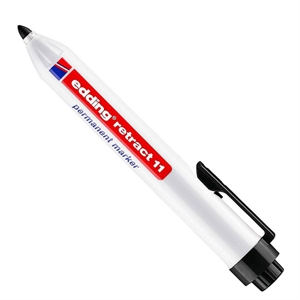 Edding Retract 11 permanent marker / zwart / ronde punt / 1,5 - 3 mm