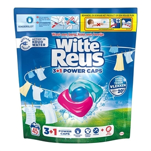Witte Reus 3+1 Power Caps wasmiddel capsules / 45 wasbeurten