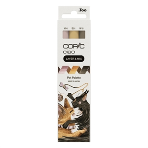 Copic Ciao Layer & Mix markerset / Pet Palette / penseel / beitel / 3 stuks