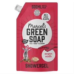 Marcel's Green Soap Douchegel navulling / Argan en Oudh / 500 ml