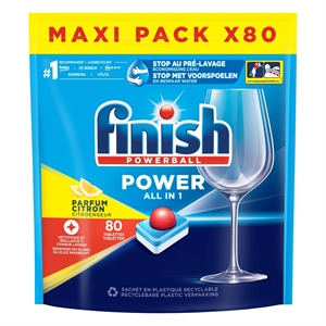Finish Power All-in-1 vaatwastabletten / Lemon / 80 tabs
