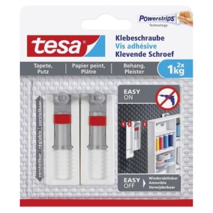 Tesa 77775-00000-00 verstelbare klevende schroef / gevoelige oppervlakken / bruin / 1 kg (per stuk) / 2 stuks