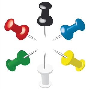 Alco pushpins / assorti / 100 stuks