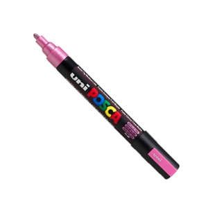 POSCA PC-5M verfmarker / metallic roze / ronde punt / 1,8 - 2,5 mm