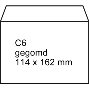 Raadhuis 201000-100 dienst envelop \ gegomd \ C6 \ 114 mm x 162 mm \ 100 stuks