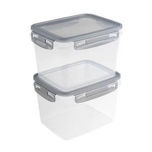 Sunware Club Cuisine diepvriesdozen / met clips / transprant/grijs / 1,9 liter / 2 stuks