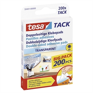 Tesa 59401-00000-01 Tack kleefpads / kleefpads / wit / niet-permanent / 200 stuks