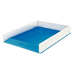 Leitz 53611036 WOW brievenbak / A4 / polystyreen / blauw en wit / 1 stuk