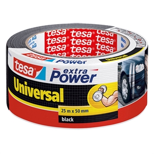 Tesa 56388 Universal duct tape / extra Power / zwart / 50 mm x 25 m