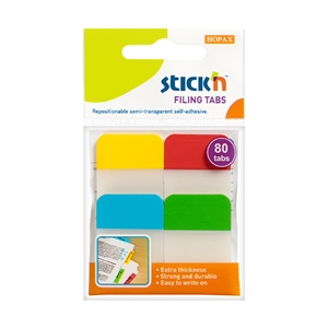 Stick’n sterke indextabs / 38 x 25 mm / assorti / 4 x 20 tabs