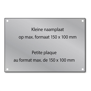 Posthumus gegraveerde naamplaat / aluminium / met schroeven / 150 x 100 mm