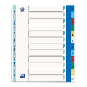 Oxford A4 index XL / plastic / 1-12 / 11-gaats