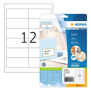 Herma Premium 5056 permanent hechtende etiketten / A4 / 97 x 42,3 mm / wit / 300 etiketten