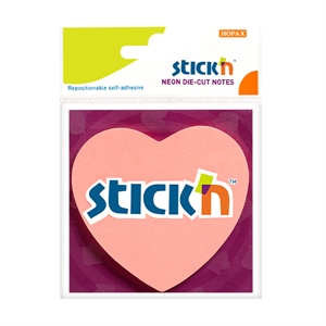 Stick'n Die-Cut notes hart / 70 x 70 mm / neon-roze / 50 vel