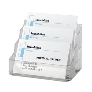 Sigel SI-VA130 visitekaarthouder / transparant / 3 vakken / tot 210 kaartjes