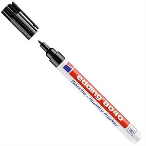 Edding 8040 wasgoedmarker / zwart / ronde punt / 1 mm