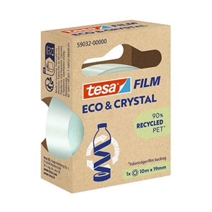 Tesa Eco & Crystal plakband | transparant | 19 mm x 10 m