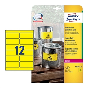 Avery Zweckform L6107-20 weerbestendige etiketten / 99,1 mm x 42,3 mm / 240 etiketten