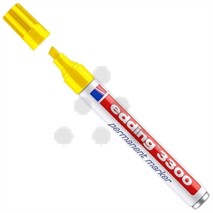 Edding 3300 permanent marker / geel / beitelvormige punt / 1-5 mm